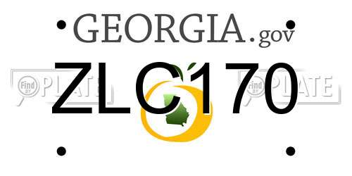 ZLC170 Georgia License Plate