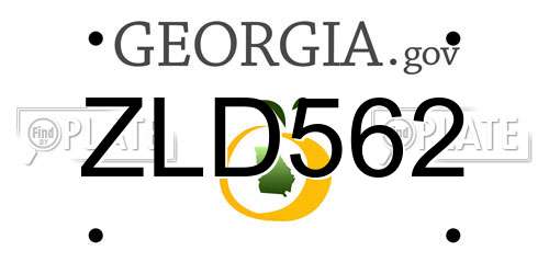 ZLD562 Georgia License Plate