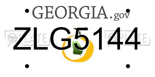 ZLG5144 Georgia License Plate