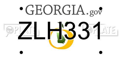 ZLH331 Georgia License Plate