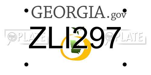ZLI297 Georgia License Plate