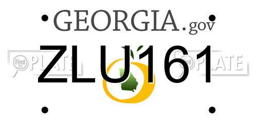 ZLU161 Georgia License Plate