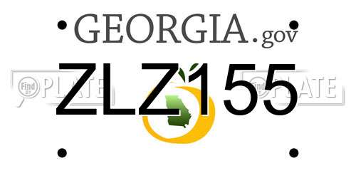 ZLZ155 Georgia License Plate