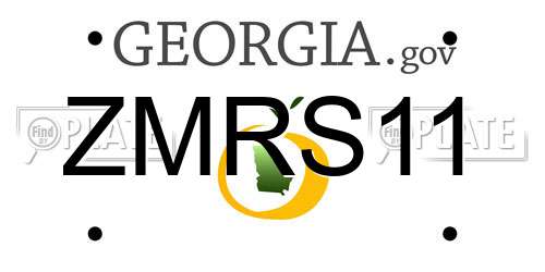 ZMRS11 Georgia License Plate
