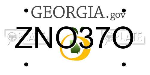 ZNO37O Georgia License Plate