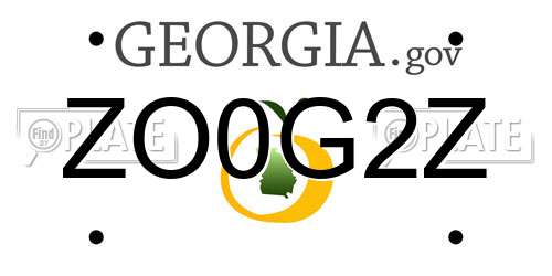 ZO0G2Z Georgia License Plate