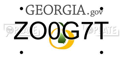 ZO0G7T Georgia License Plate