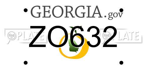 ZO632 Georgia License Plate