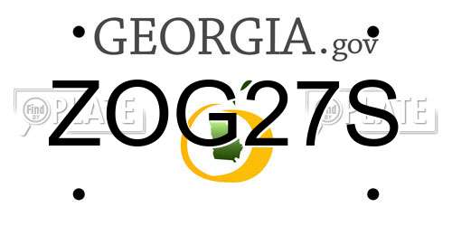 ZOG27S Georgia License Plate