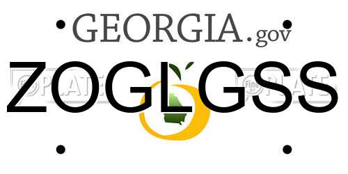 ZOGLGSS Georgia License Plate