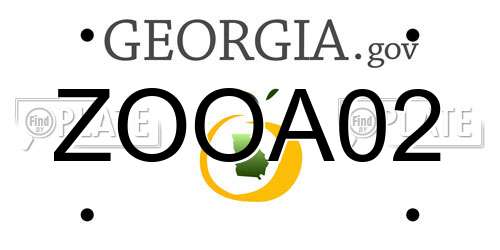 ZOOA02 Georgia License Plate