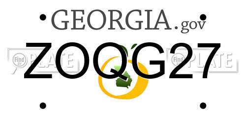 ZOQG27 Georgia License Plate