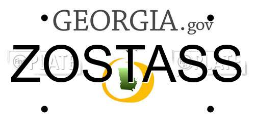 ZOSTASS Georgia License Plate