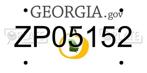 ZP05152 Georgia License Plate