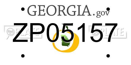 ZP05157 Georgia License Plate