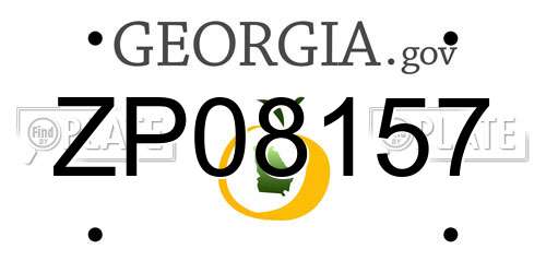 ZP08157 Georgia License Plate