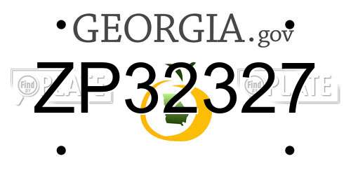 ZP32327 Georgia License Plate