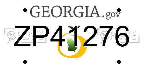 ZP41276 Georgia License Plate