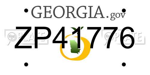 ZP41776 Georgia License Plate