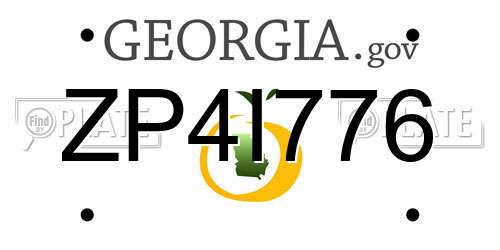 ZP4I776 Georgia License Plate