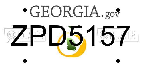 ZPD5157 Georgia License Plate