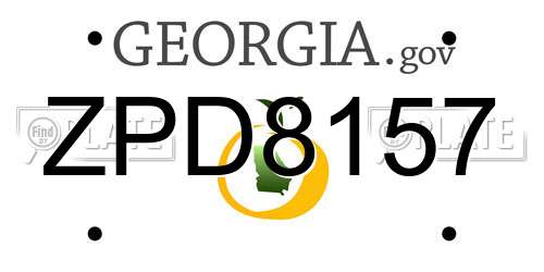 ZPD8157 Georgia License Plate