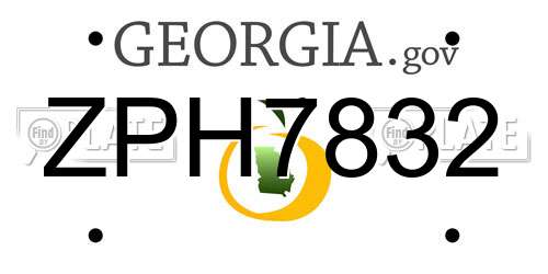 ZPH7832 Georgia License Plate