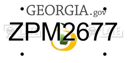 ZPM2677 Georgia License Plate