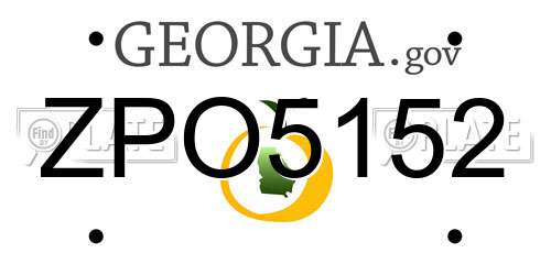 ZPO5152 Georgia License Plate