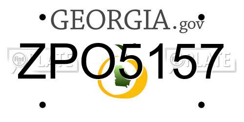 ZPO5157 Georgia License Plate