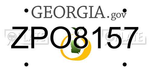 ZPO8157 Georgia License Plate