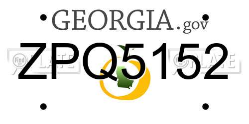 ZPQ5152 Georgia License Plate
