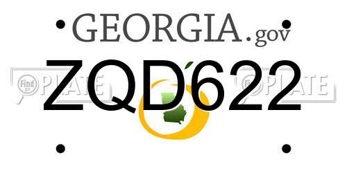 ZQD622 Georgia License Plate