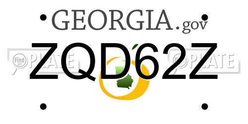 ZQD62Z Georgia License Plate