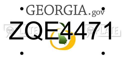 ZQE4471 Georgia License Plate