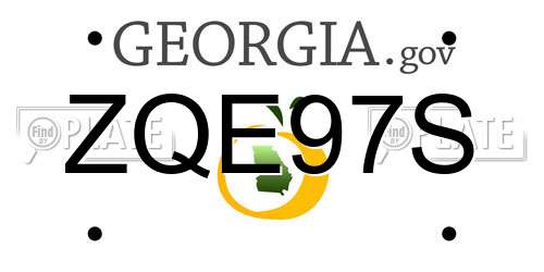 ZQE97S Georgia License Plate