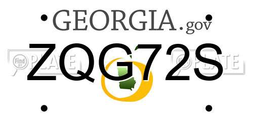 ZQG72S Georgia License Plate