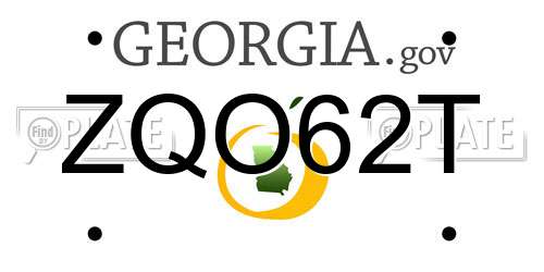 ZQO62T Georgia License Plate