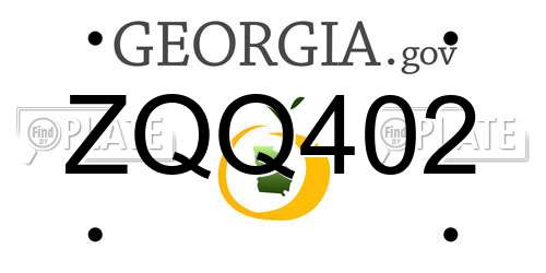 ZQQ402 Georgia License Plate