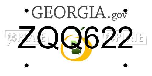 ZQQ622 Georgia License Plate