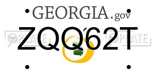 ZQQ62T Georgia License Plate