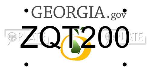ZQT200 Georgia License Plate