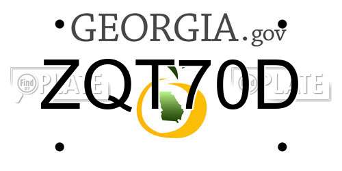 ZQT70D Georgia License Plate