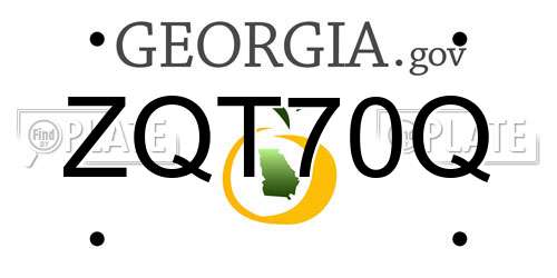 ZQT70Q Georgia License Plate