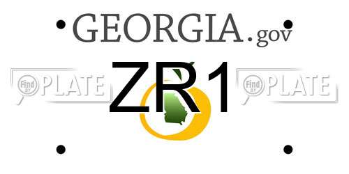 ZR1 Georgia License Plate