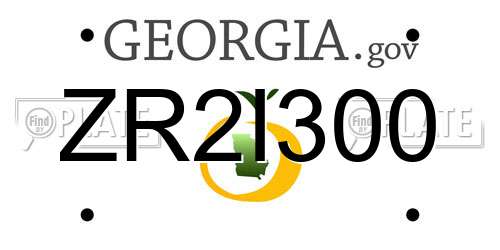 ZR2I300 Georgia License Plate