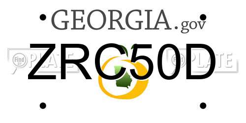 ZRC50D Georgia License Plate