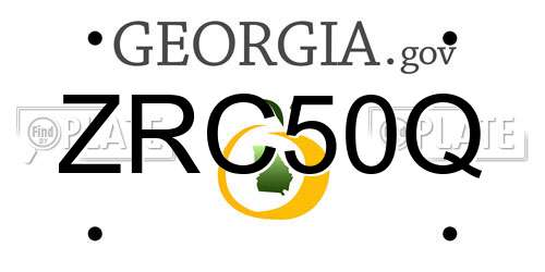 ZRC50Q Georgia License Plate
