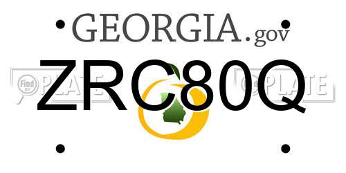 ZRC80Q Georgia License Plate
