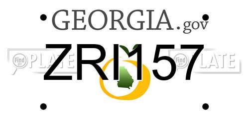 ZRI157 Georgia License Plate